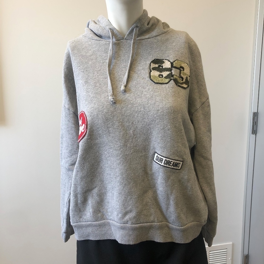Gray Patchwork Sweatshirt